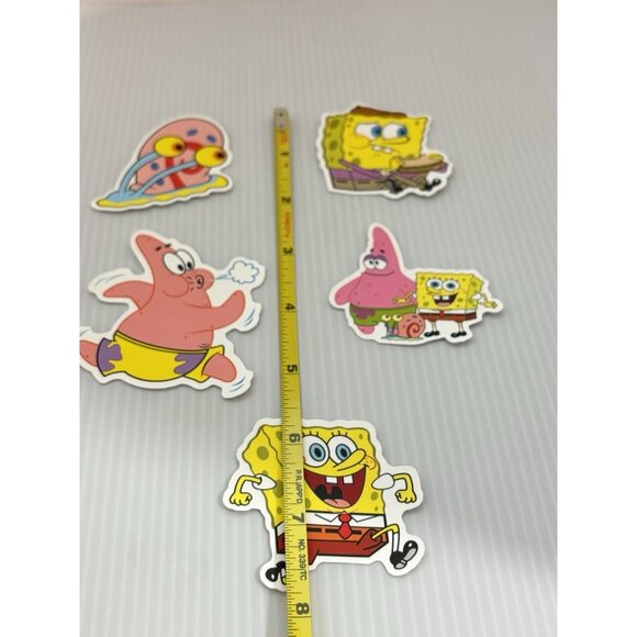 SpongeBob SquarePants 5pc Vinyl Stickers Set Cartoon Water Bottle Laptop Decals - Picture 2 of 4